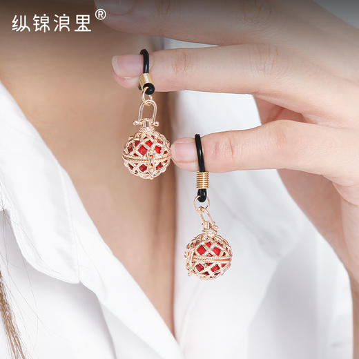 情趣水音铃铛乳夹 笼子可开合 商品图0