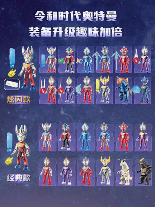 【启蒙】口袋积木人特利迦奥特曼盲盒正品儿童拼装益智玩具 商品图0