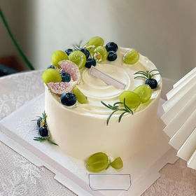 【夏日限定-阳光玫瑰，是真的很甜】-水果生日蛋糕