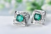 【简爱】祖母绿镶钻耳钉    CB12303103 商品缩略图4