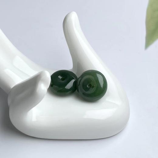 碧玉吊坠-菠菜绿小平安扣 商品图0