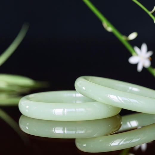 和田玉（青玉）手镯--晴水绿（圈口请备注留言） 商品图11