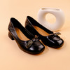 Safiya/索菲娅2023秋季新款真皮粗跟休闲麦穗蝴蝶结软底粗跟浅口单鞋SF33111402 商品缩略图1