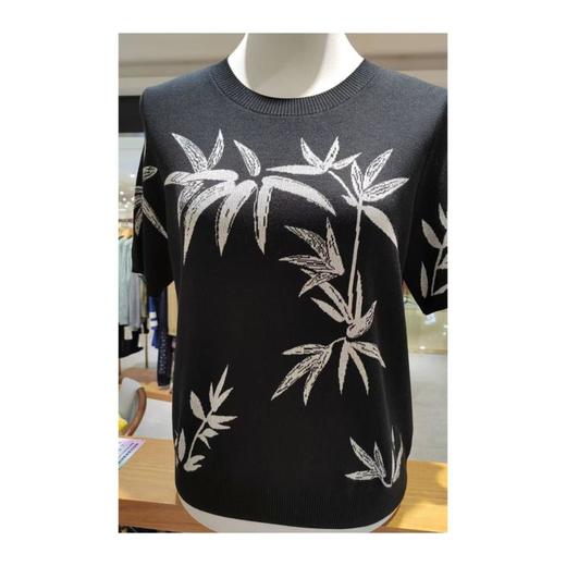 3楼珍贝可机洗桑蚕丝提花女短袖 商品图1