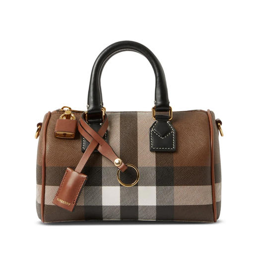 【二】BURBERRY 巴宝莉 女士格纹迷你保龄球包 格子 8069663 A9011 商品图0