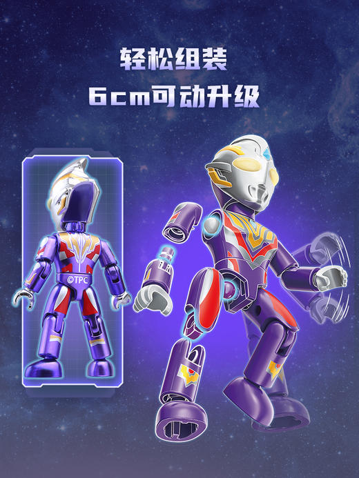 【启蒙】口袋积木人特利迦奥特曼盲盒正品儿童拼装益智玩具 商品图2