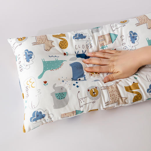 我享我家儿童枕头芯3-12岁全棉可水洗枕幼儿园午睡枕 商品图2