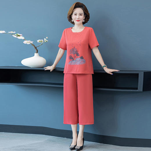 洋气薄款短袖上衣，中老年衬衫女气质套装TYWF-A333CCQ2208 商品图6