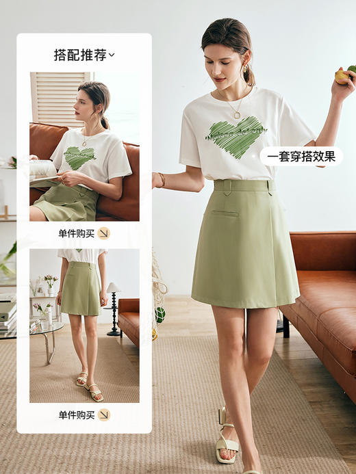 OLrain欧芮儿法式白色短袖T恤女夏季2023新款宽松爱心牙刷绣上衣 商品图3