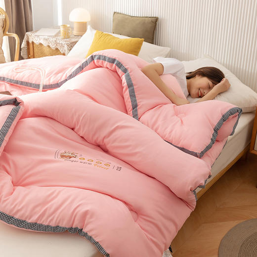 生姜暖绒被子加厚保暖吸湿发热抗菌冬被芯牛奶春秋被四季被夏凉被 商品图1