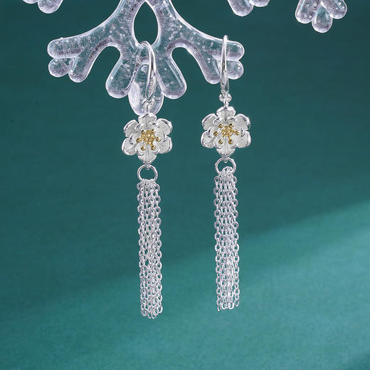 子佩集S925银荷花耳环【QBEH012】花丝荷花流苏2306 商品图11