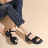 西村名物2023夏季新款平底凉鞋女法式一字带休闲沙滩凉拖23461 商品缩略图4