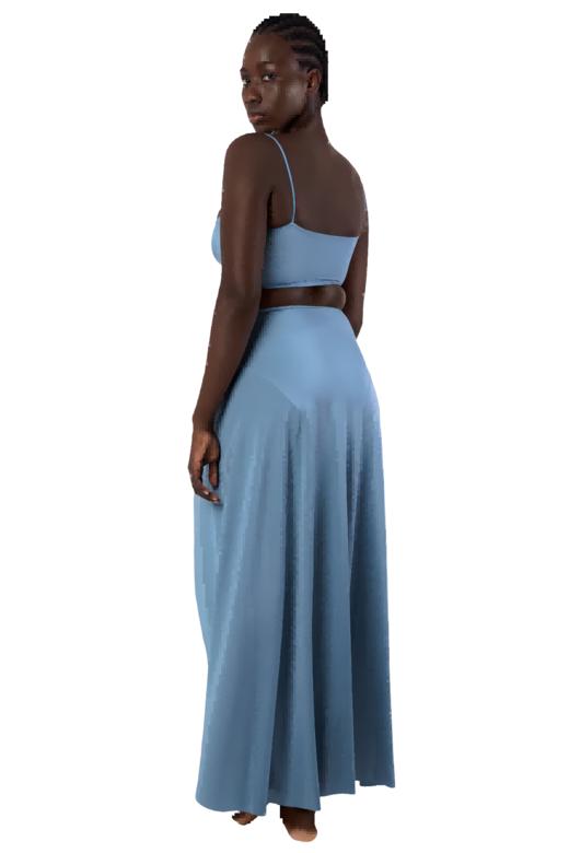 Maygel Coronel  - Maia Skirt - Riva Blue - 女裙 - 蓝色 商品图1