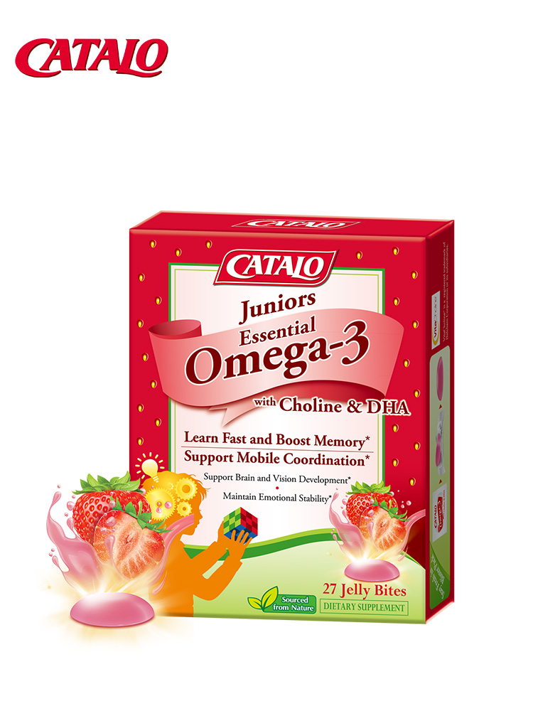 CATALO家得路儿童Omega-3 活脑补眼 Choline 高浓度深海鱼油营养啫喱（保质期 2026.4.）