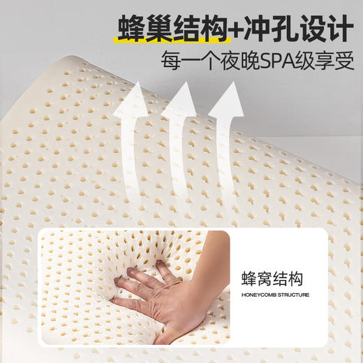 【拍1发2】我享我家 泰国天然乳胶枕头枕芯护颈椎助睡眠 商品图2
