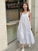 TYNVIE 后交叉带背心连衣裙 - 白条纹 商品缩略图1