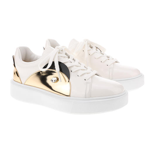 sheme国宝小白系列抽象熊猫设计水晶点缀休闲时尚潮流男女同款小白鞋可定制 商品图5