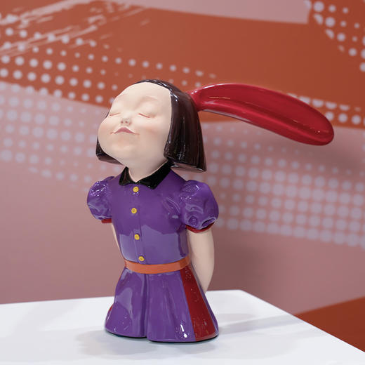 稀奇艺术向京《我看到了幸福-勿忘我》玻璃钢材质纯手绘上色雕塑 商品图1