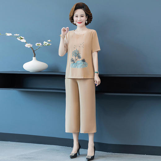 洋气薄款短袖上衣，中老年衬衫女气质套装TYWF-A333CCQ2208 商品图7