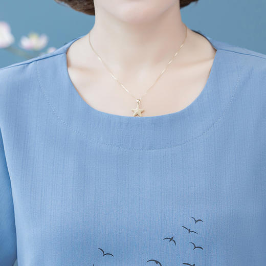 洋气薄款短袖上衣，中老年衬衫女气质套装TYWF-A333CCQ2208 商品图1