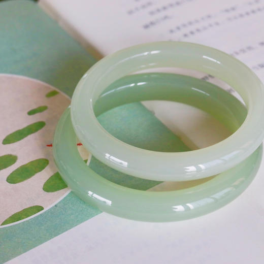 和田玉（青玉）手镯--晴水绿（圈口请备注留言） 商品图5