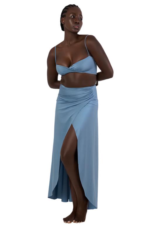 Maygel Coronel  - Maia Skirt - Riva Blue - 女裙 - 蓝色 商品图0