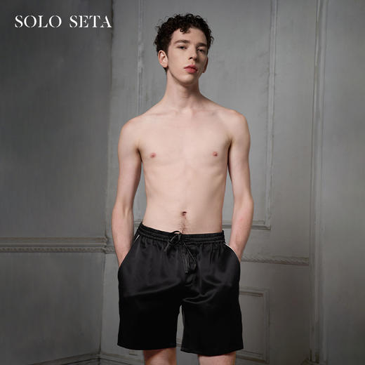 Solo seta22姆米重磅真丝睡裤男桑蚕丝丝绸裤子家居素色秋冬 商品图0