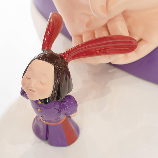 稀奇艺术向京《我看到了幸福-勿忘我》玻璃钢材质纯手绘上色雕塑 商品图3