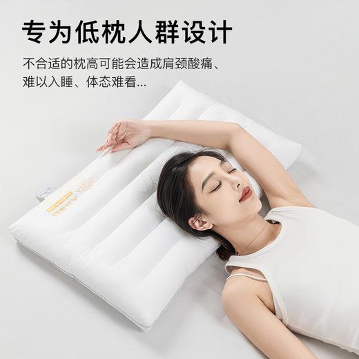全棉枕头软低枕芯不塌陷助睡眠护颈椎整头家用一对装3儿童6小学生 商品图2