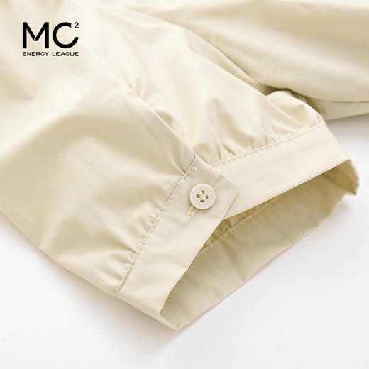 mc2翻领短袖连衣裙女装夏款腰部金属扣腰带收腰显瘦设计感衬衫裙 商品图3