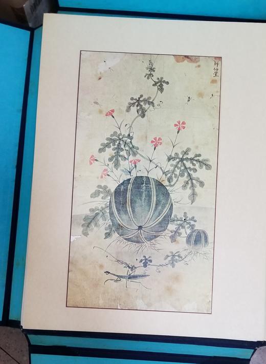 《李朝绘画》，4开巨册，4函套装，散叶装，知识产业社1974年一版一印，售价2480元。只有一套。外包装有破损，如图，内页完好。品相85-9品。 商品图10