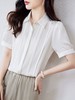 真丝衬衫夏新气质翻领单排扣修身显瘦桑蚕丝上衣HR-WL61829 商品缩略图1
