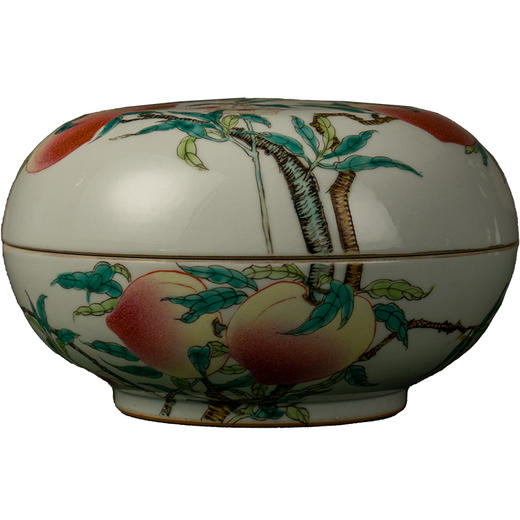 清 粉彩福寿纹圆形盖盒 商品图5