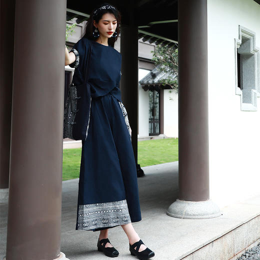 山黛棉麻碎花阔腿裤 | 现货加急发 商品图3