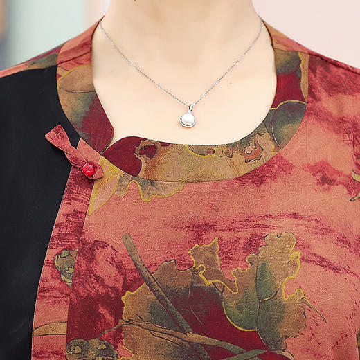 休闲宽松外穿奶奶短袖上衣，宽松老年人两件套TYWF-C435EOMC17 商品图2