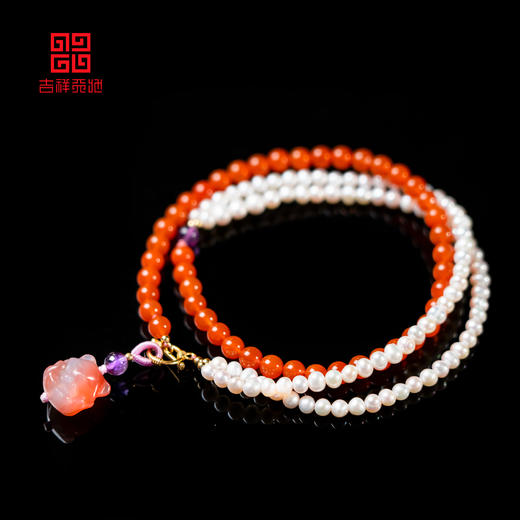 吉祥天地 南红珍珠项链 商品图2
