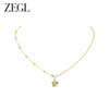 ZEGL彩色花朵笑脸项链女夏日多巴胺穿搭轻奢小众串珠锁骨链配饰品 商品缩略图0