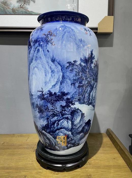 青花春溪濯足赏瓶 商品图0