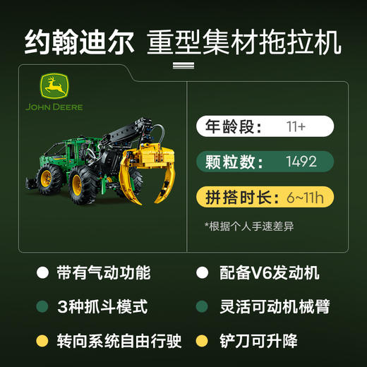 乐高积木 L42157乐高机械组系列约翰迪尔 948L-II 集材拖拉机 商品图3