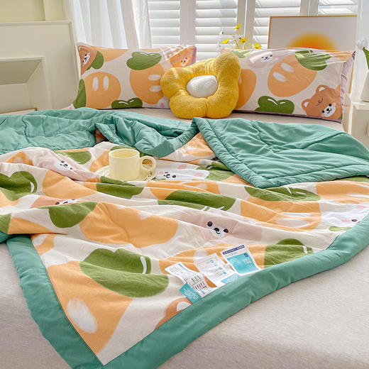 【清凉一夏❗️云感软糯 夏季可机洗母婴级空调被】舒适透气不闷，温和凉感亲肤，云感亲肤体验肌肤享“呼吸”，夏凉被薄被子水洗棉麻绗缝礼品被粉丝专属新年礼盒年货礼盒 商品图4