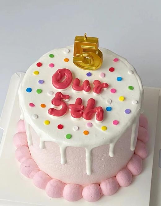 小小简粉色淋面纪念日（5字蜡烛可以改为其他数字） 商品图2