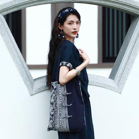 古韵留香碎花盘扣手提包 | 大容量百搭 