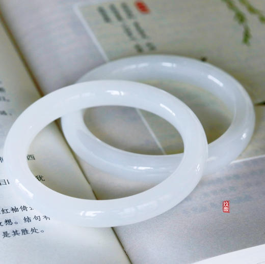 和田玉（白玉）细条手镯--平安镯（圈口请备注留言） 商品图7