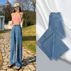 「凉爽天丝！立体高腰」天丝高腰牛仔裤女夏季薄款垂坠感小个子直筒拖地裤窄版阔腿裤女生 商品缩略图0