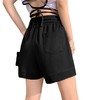 2023夏季透气新氧棉运动短款卫裤女宽松休闲显瘦抽绳口袋设计感_HLY 商品缩略图4