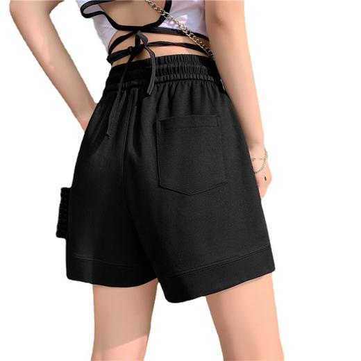 2023夏季透气新氧棉运动短款卫裤女宽松休闲显瘦抽绳口袋设计感_HLY 商品图4