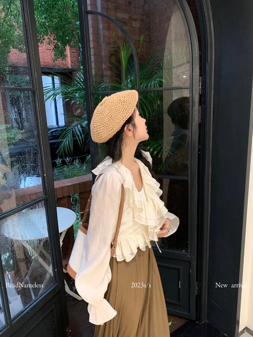 Read Nameless /小花园衬衫+劈叉裙棕色 商品图7