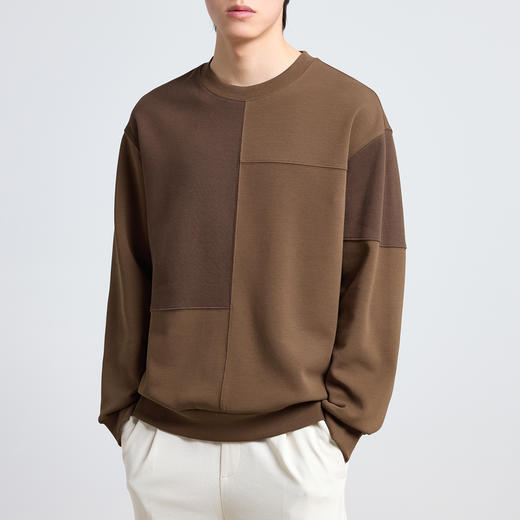 墨麦客男装2023春秋季新款圆领卫衣男士针织长袖休闲上衣男55391 商品图1