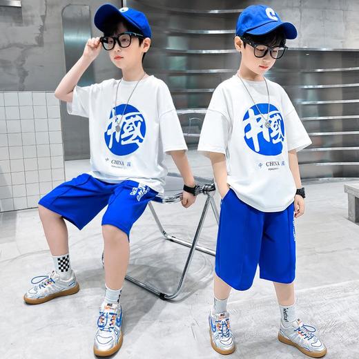 童装男童夏装套装运动2023新款韩版潮中大儿童短袖两件套休闲网红 商品图3