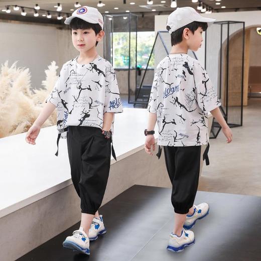 儿童装男童夏装套装新款网红洋气潮装中大童2023年休闲韩版两件套 商品图1